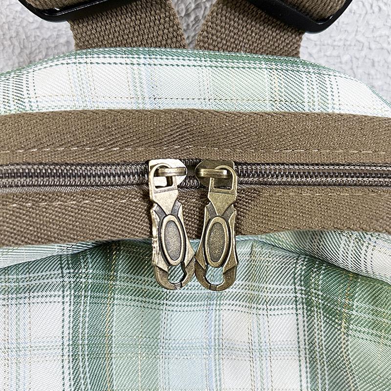 Plaid Travel Backpack Student Schoolbag Class Commuter Backpack