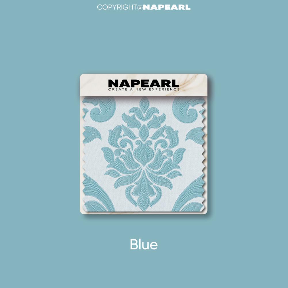 

1шт NAPEARL жаккардові ремісничі напів затемнені штори в екзотичному стилі з підзором для домашнього декору вітальні, спальні W132cm x L200cm світло-синій колір