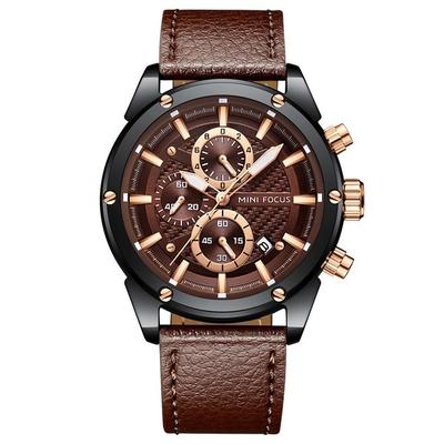 [Mini Focus] Herrenuhr mit Leder-/Urethanarmband