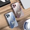 Luxury Deer Blue Pink For IPhone 16 Pro Max 15 Pro 14 13 12 Mini 11 XS Max XR 7 8 Plu SE 2022 Tempered Glass Phone Case