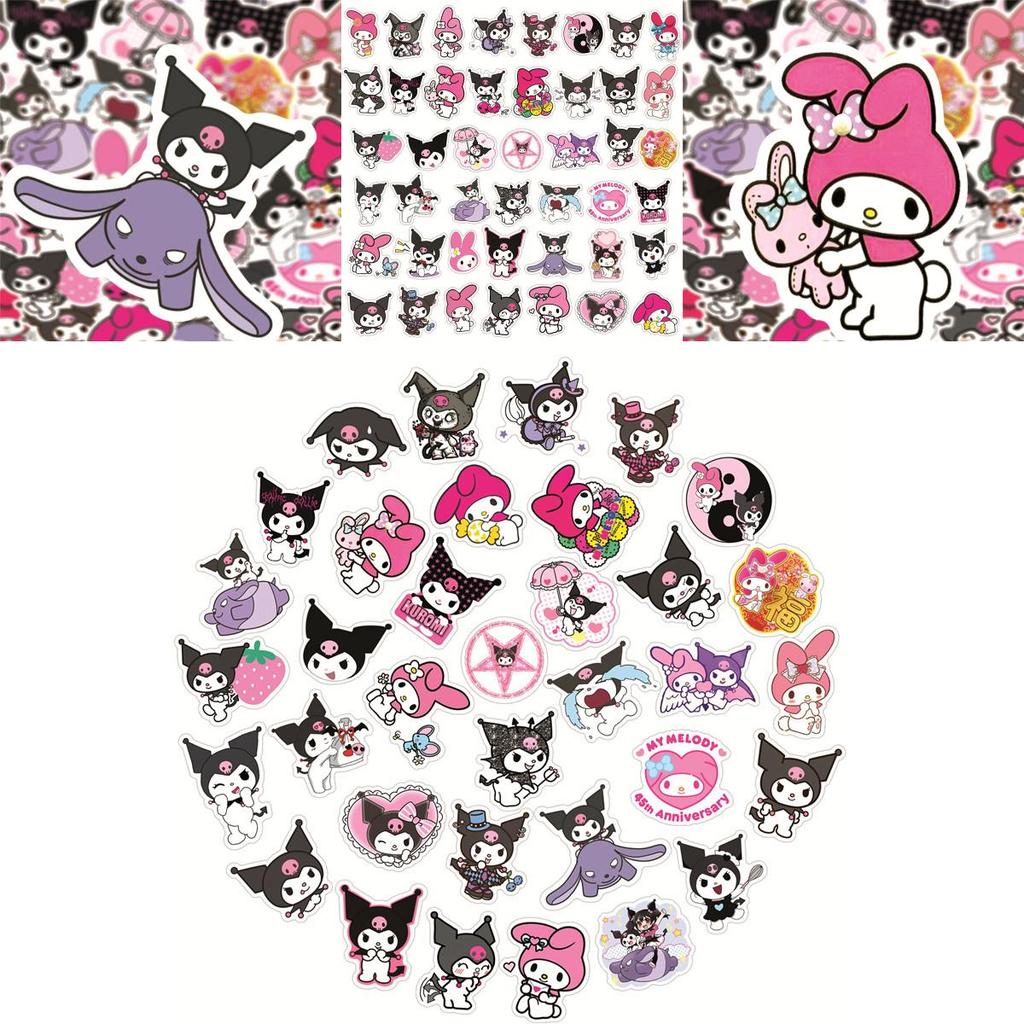 50 Stuks Schattige Kuromi Stickers Collectie Waterdichte PVC Decals Voor DIY Decor Avonturen