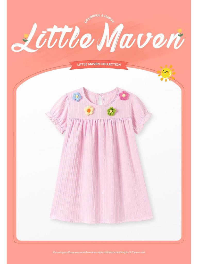 European and American Style Summer Floral Dresses for Girls