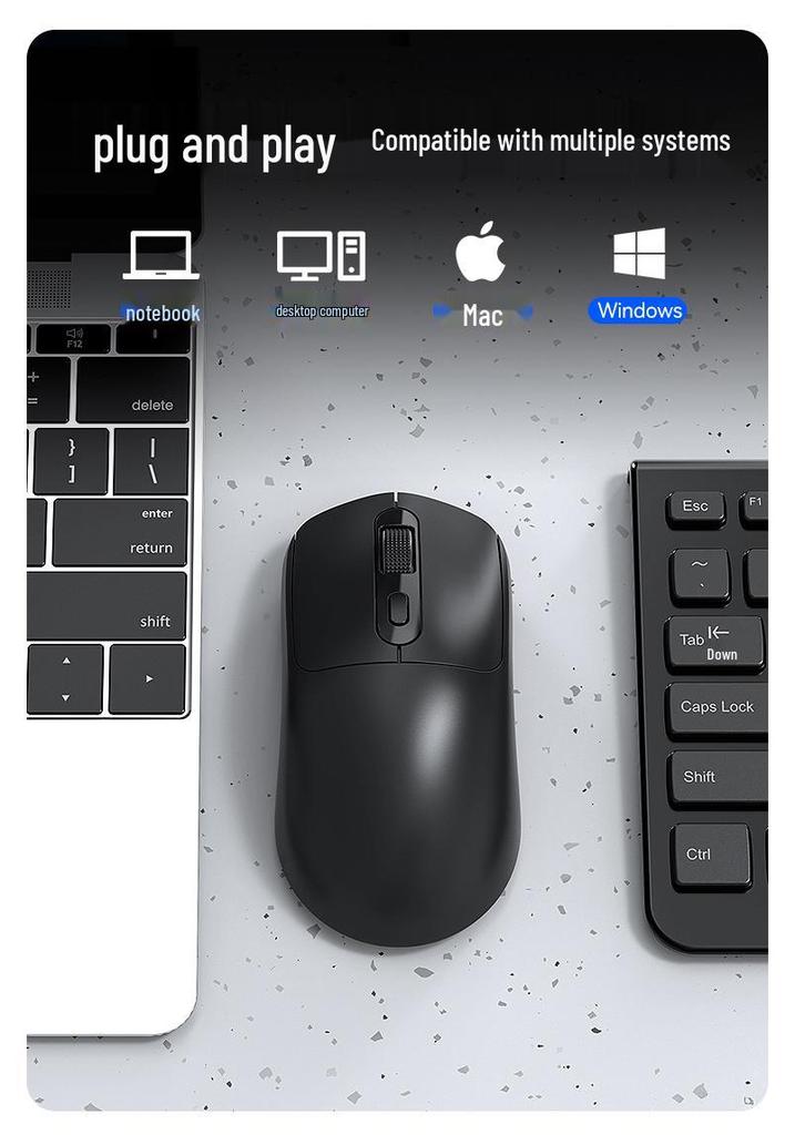T-WOLF X8 Lightweight Bluetooth Gaming Mouse with Silent Click and Anti-Slip Stickers