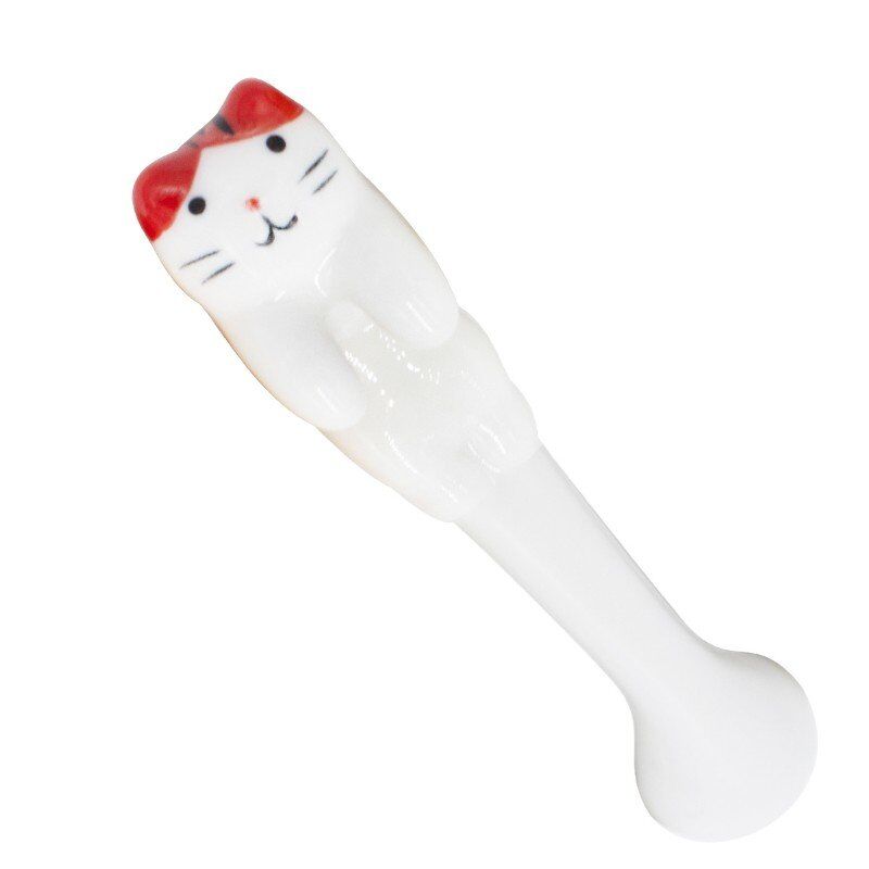 

3D Cute Ceramic Cartoon Cat Animal Spoon Hanging Coffee Dessert Spoon Unique Ice Cream Flatware Kitchen Tool Wholesale in China