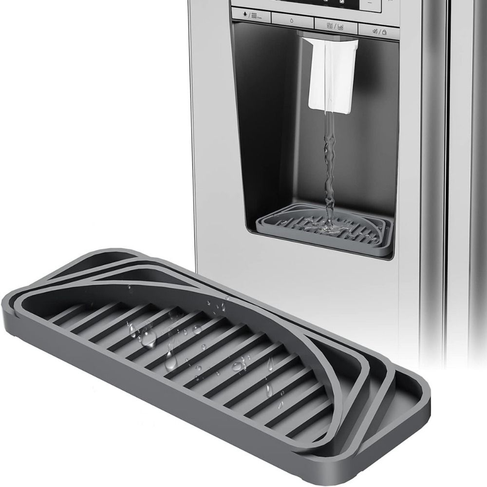 Silicone Refrigerator Drip Catcher Tray Anti-slip Fridge Spills Water Pad  Refrigerator