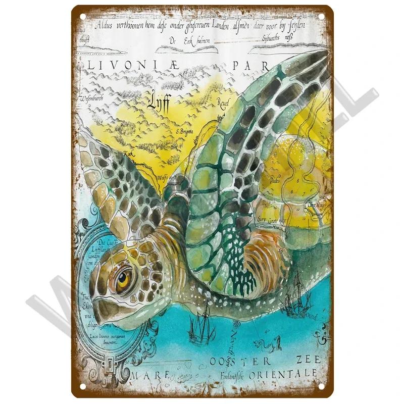 Beach Tin Sign Plaque Metal Summer Sign Metal Plate Wall Decor For Beach Bar House Surf Club Decorative Iron Painting Poster