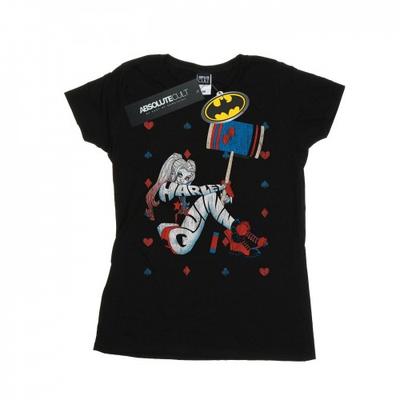 Camiseta de Algodón para Mujer/Dama Harley Quinn Palo de Baraja