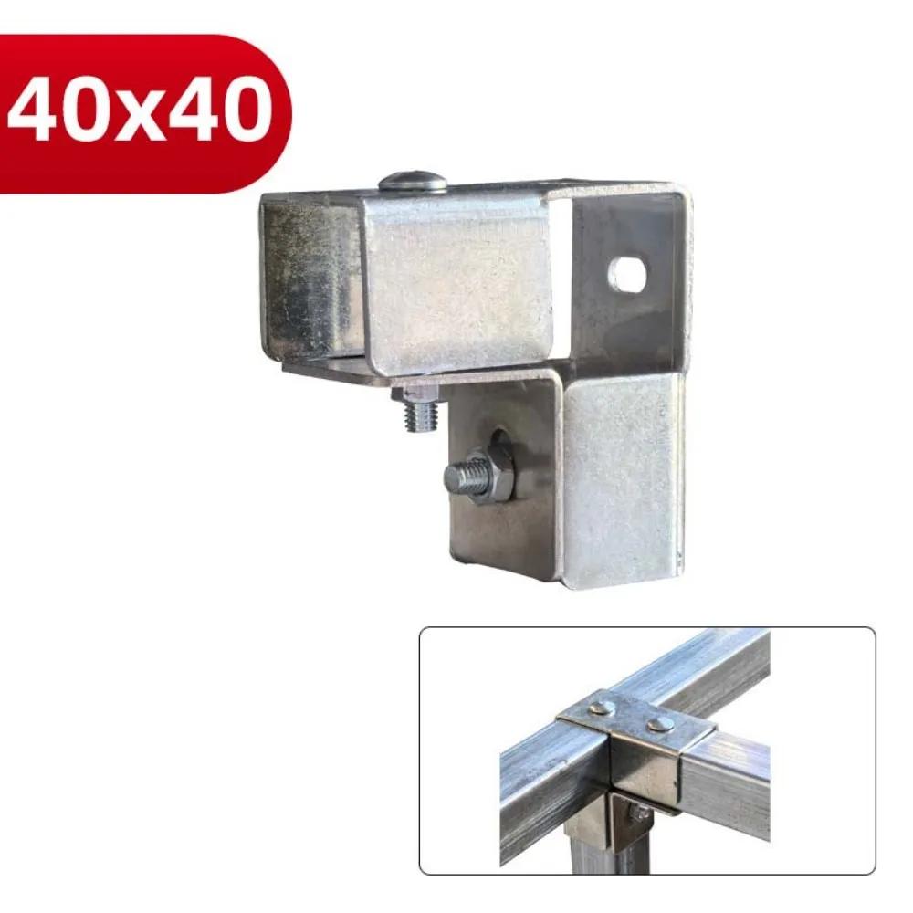 40*40mm Square Tube Connector solderless galvanizing Steel Joint Connector carbon steel Fixed Pipe Clamp Clip Fastener
