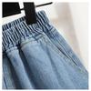 DIMANAF 2026 Summer New Plus Size Women High Waist Elastic Wide Leg Denim Shorts Pants Cotton Casual Lady Bottoms
