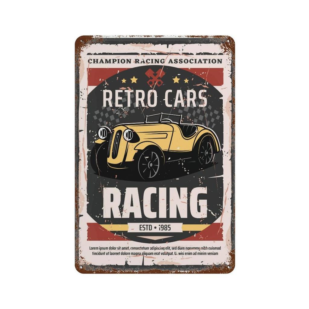 1PC Vertical Retro Iron Tin Sign with Weathered Rust Effect, 20x30cm or 30x40cm, Vintage Wall Decor for Bar Cafe Garage Restaurant Living Room