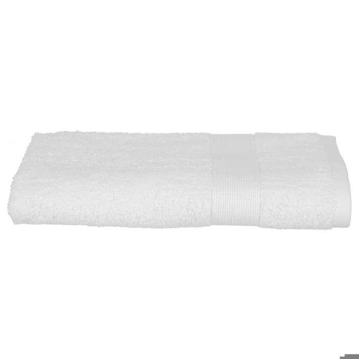 Serviette de toilette "Essentiel" coton blanc 50x90cm - Atmosphera createur d'interieur