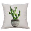 Nordic Simple Fresh Cactus Succulent Pot Linen Pillowcase 18X18In Home Decoration Short Plush Pillow Cover 45X45Cm Cushion Cover