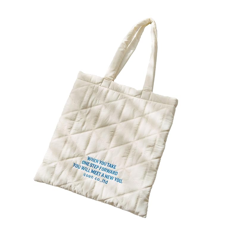 

[Cohen] logo embroidery geometric pattern quilted tote bag 76816030333 0300 OFF WHITE(03) FREE
