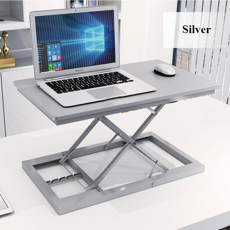 

Standing Desk Converter Height Adjustable Computer Stand Riser Gas Spring Laptop Stand Riser Lightweight Sit To Stand Riser серебряный