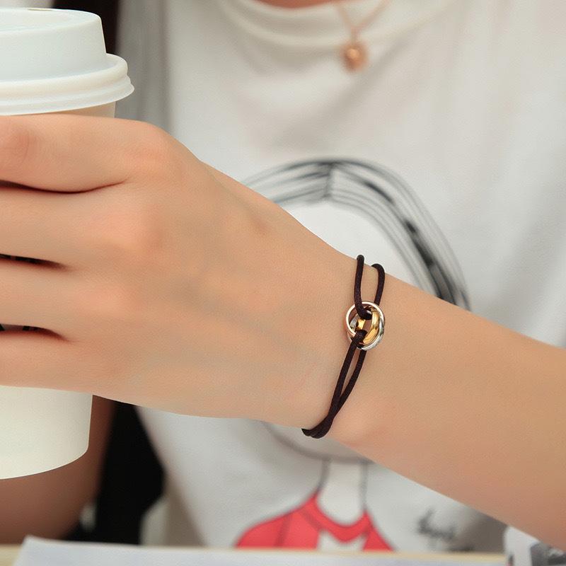 Simple Retro Lucky Woven Rope Bracelet For Women Men Temperament Trendy Luxury Circles Bangles Jewelry Accessories Gifts