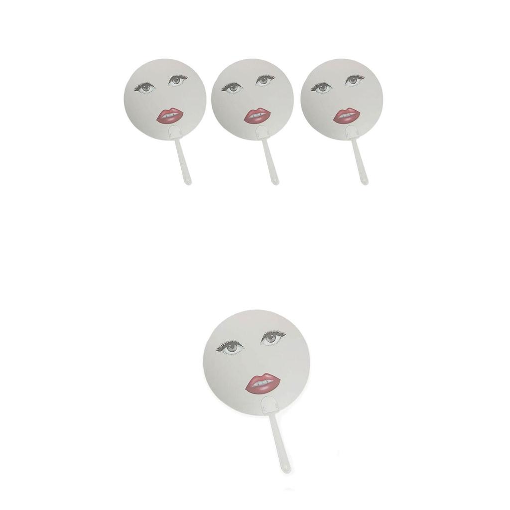 Hand Fan Summer Decoration Clear Round Pocket Fan for Performance Birthday