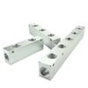 27x36mm 1/2" BSP Female 2 3 4 5 6 7 8 9 10 Ways 4-12 Ports Solid Aluminum Air Manifold Block Splitter For Air Compressor
