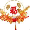 Chinese Year Decorations Spring Festival Decor with Tassel Door Wreath Garland for Bedroom