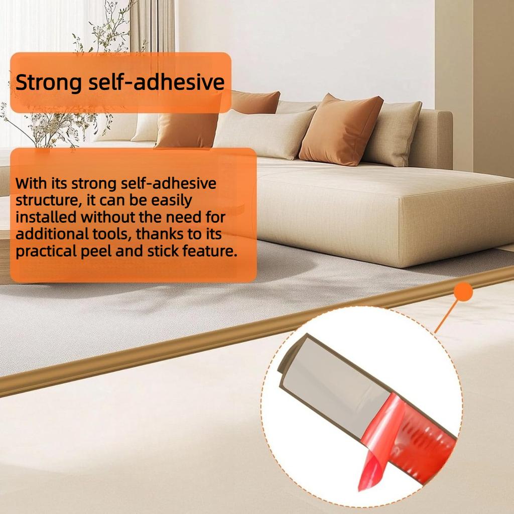 3 Meters Carpet Edge Transition Strip Anti Curling Edge Non Slip Edge Cover Easy Install Self Adhesive Strip Flooring Home DIY