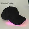 Mote Unisex ensfarget LED-lysende baseballhatt Julefest Peaked Cap