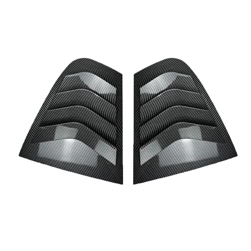 For BMW 3 Series Sedan F30 318i 320i 325i 2013-2019 Car Rear Louver Window Side Shutter Cover Trim Sticker Vent Scoop ABS Carbon