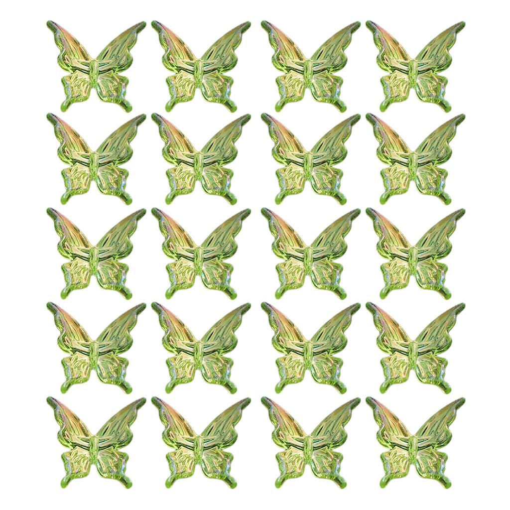 Pack Of 20 Colorful Butterfly Beads for Jewelry Making and Craft Projects Loose Spacer Beads for Necklaces Bracelets