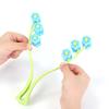 Flower Shape V Face Lifting Tool Double Clips Shaped Face Roller Plastic Facial Massager for Skin Tightening and Sculpting