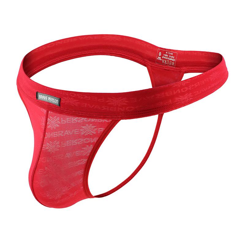Men's Solid Color Breathable Thong Underwear Low Rise Comfortable T-Back Briefs Soft Briefs for Daily Wear