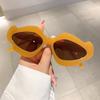 Non-polarized Vintage Flower Women Sunglasses New Stylish Irregular Shape Gradient Shades Trendy Luxury Brand Design Party Eyewear