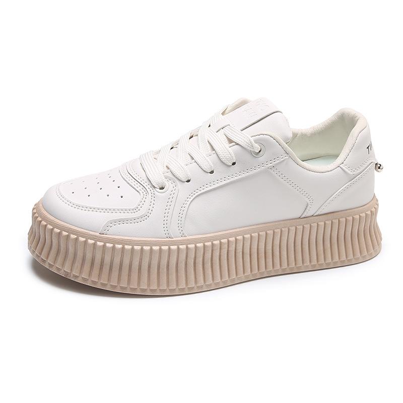 New Style Small White Shoes Female Korean Version Student Running Board Shoes Female Casual Thick-soled Biscuit Shoes