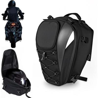 Motorcycle Rear Seat Backpack Large Capacity Oxford Fabric Tail Bag Riders With Rain Cover