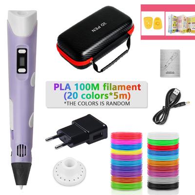 3D-Stift für Kinder, 3D-DIY-Druckstifte, Zeichenstifte mit PLA-Filament-Tragetasche, Neuheitsgeschenk für Kinder, Geburtstagsgeschenk