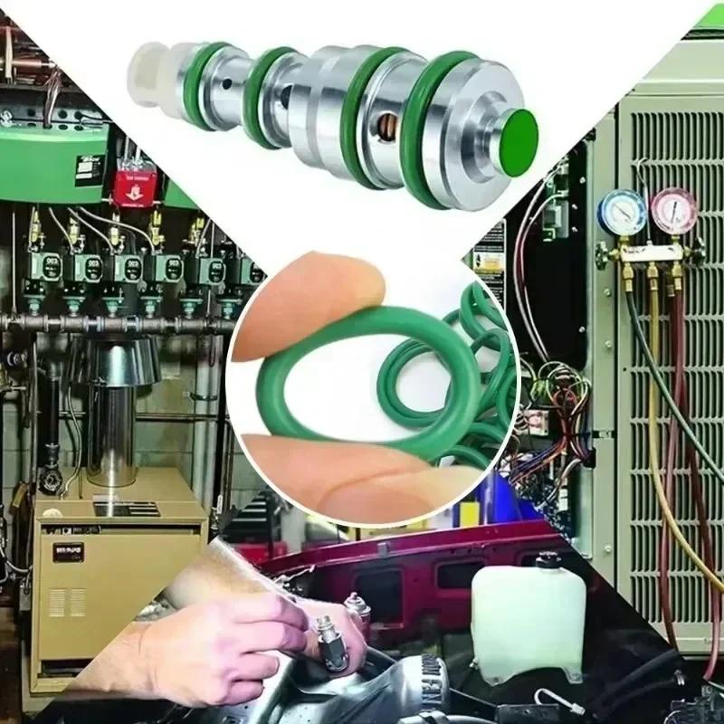 270pcs Green High-Quality Rubber O-Ring Kit - 18 Sizes Heavy-Duty Multi-Purpose Seals for Automotive, Plumbing, HVAC