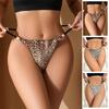 European Size Seamless Leopard Print Low-Waist Thong - Sexy, Comfortable, Breathable Women's Underwear