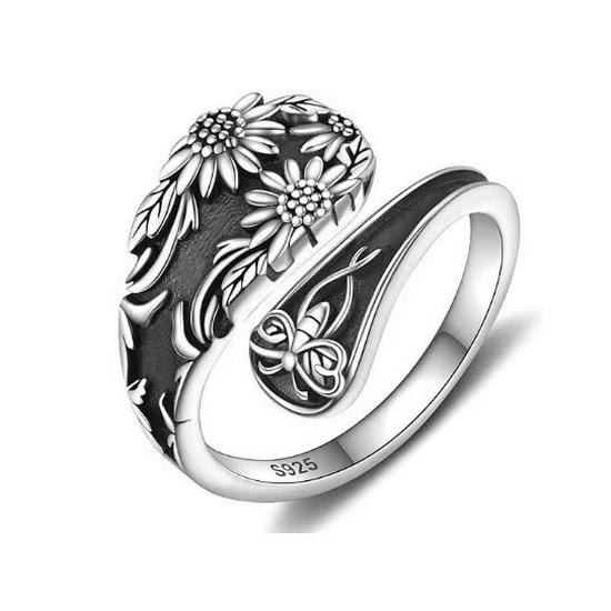 Bohemian Sunflower Adjustable Vintage Women's Ring
