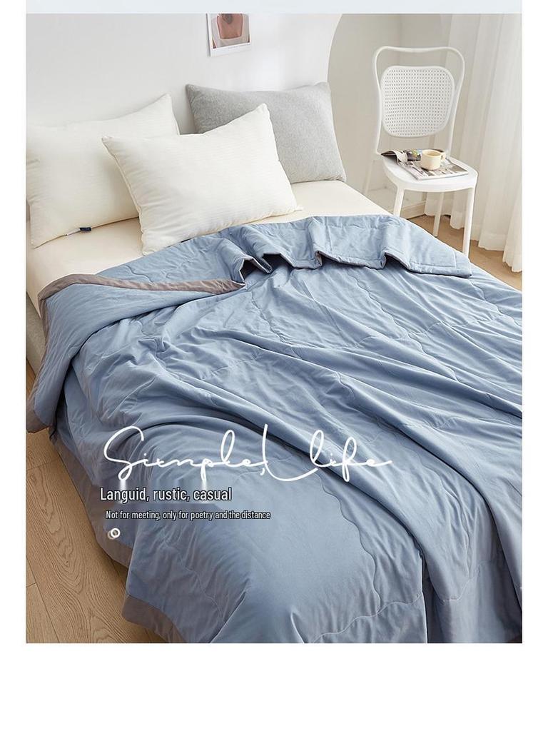 Class A Xinjiang Cotton Summer Quilt: Pure Cotton Cool, Machine Washable, Air Conditioning Friendly, Single Thin Cover and Lining