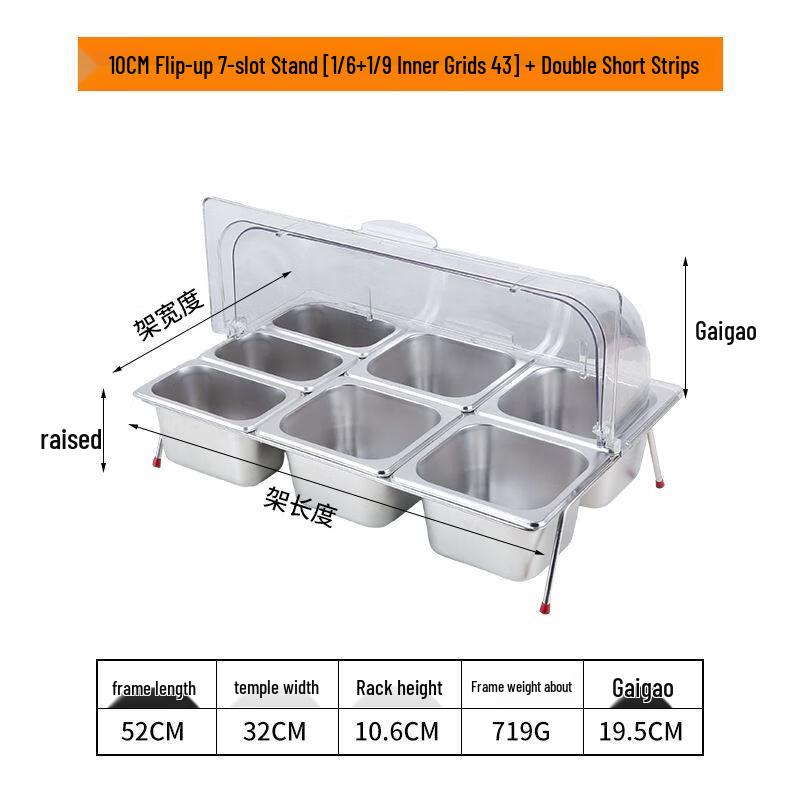 Stainless Steel Multi-Compartment Serving Tray