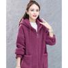 Lambswool Women's Fleece-Lined Zip-Up Sweatshirt – Loose Fit Korean Style, Autumn/Winter, Thick Teddy Fleece.
