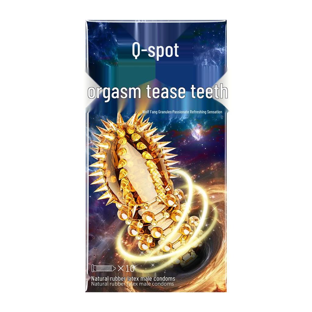 Q-Point Ultra-Thin Nude Feel Condoms with Hyaluronic Acid and Large Particles for Men
