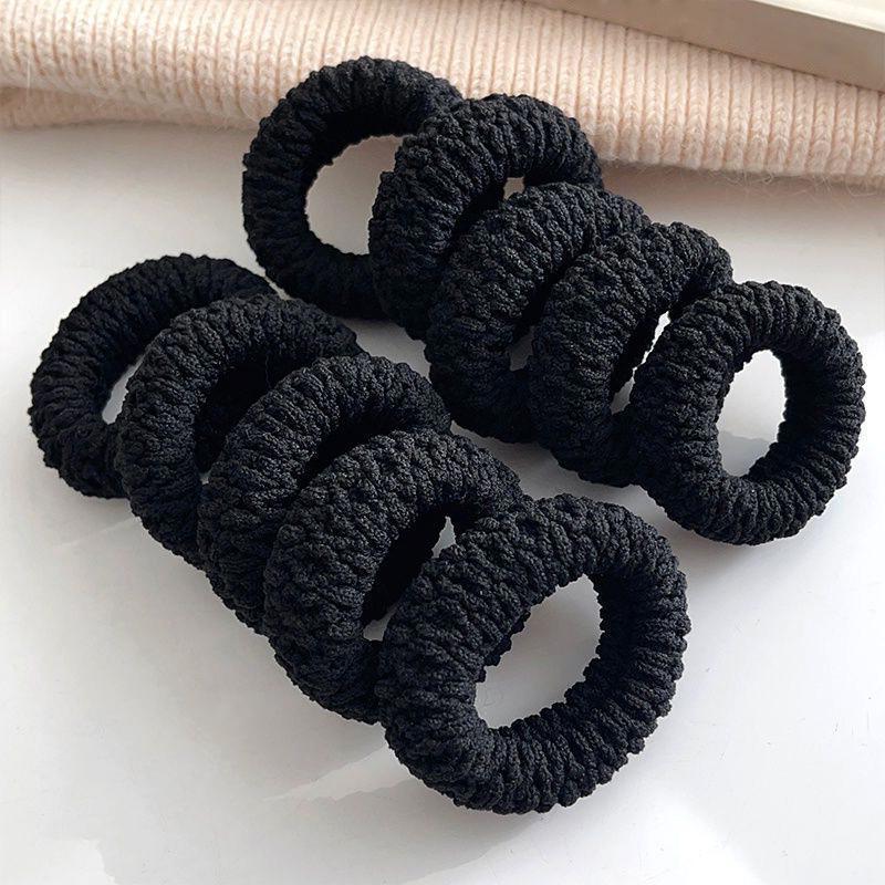 High Elastic Korean Style Hair Ties with Round Beads - Durable, Thickened Rubber Band Hair Accessories for Women