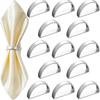 Polished Gold Zinc Alloy D-Shaped Napkin Ring
