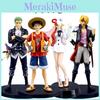 Detailed Luffy Zoro Sanji Uta One Piece Film Red Pvc Figure Cake Topper Xmas Gifts