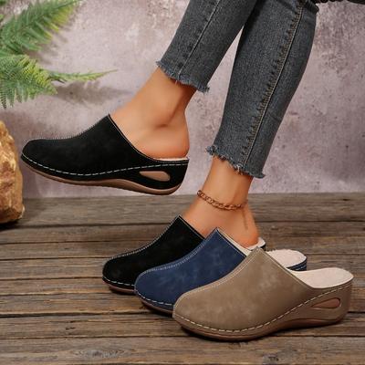 Cotton Shoes - New Autumn-winter Style, Thick Sole, Padded Head, Half Slipper