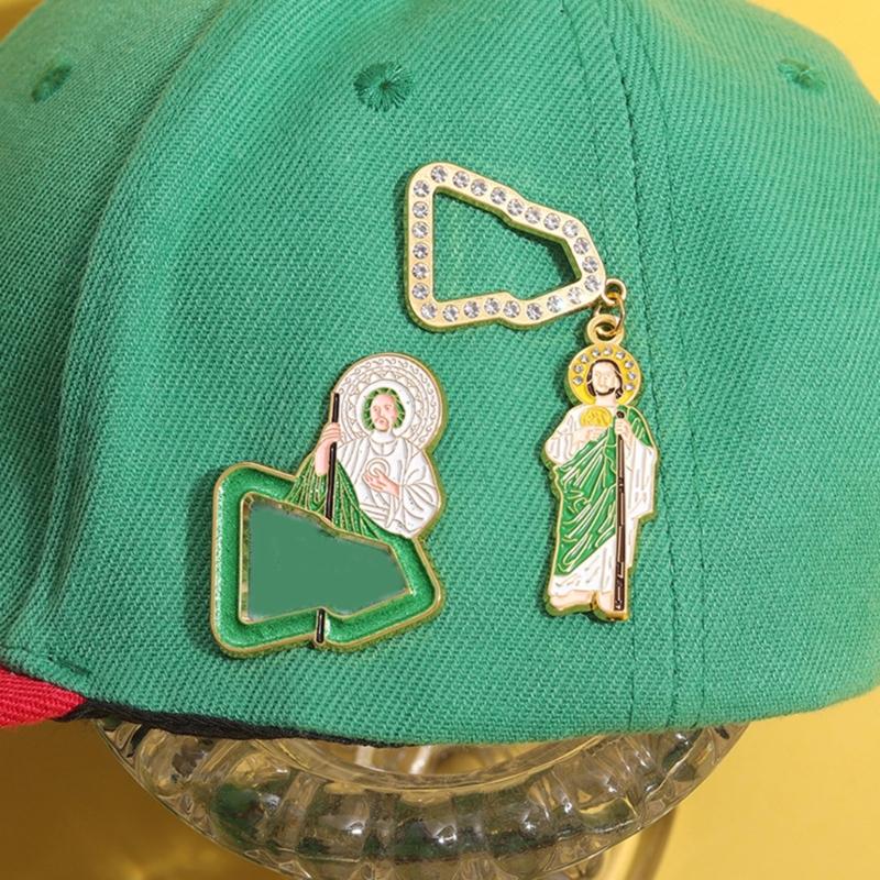 Brooch Pin Alloy Lapel Badge Hat Clip Stylish Breastpin Clothing Accessories for Religious Event and Fashion Enthusiasts