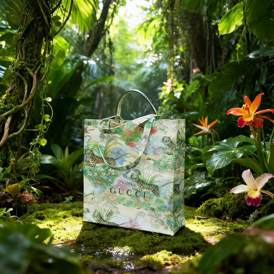 GUCCI Women's Bag Cotton Fabric Suitable for Commuting,Environmentally Friendly and Foldable and Parties An Excellent Gift