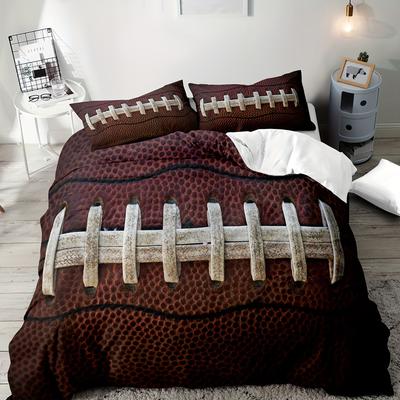 Rugby American Football Sports Quilt Cover Bedding 3D Printing Three-Piece Home Textile