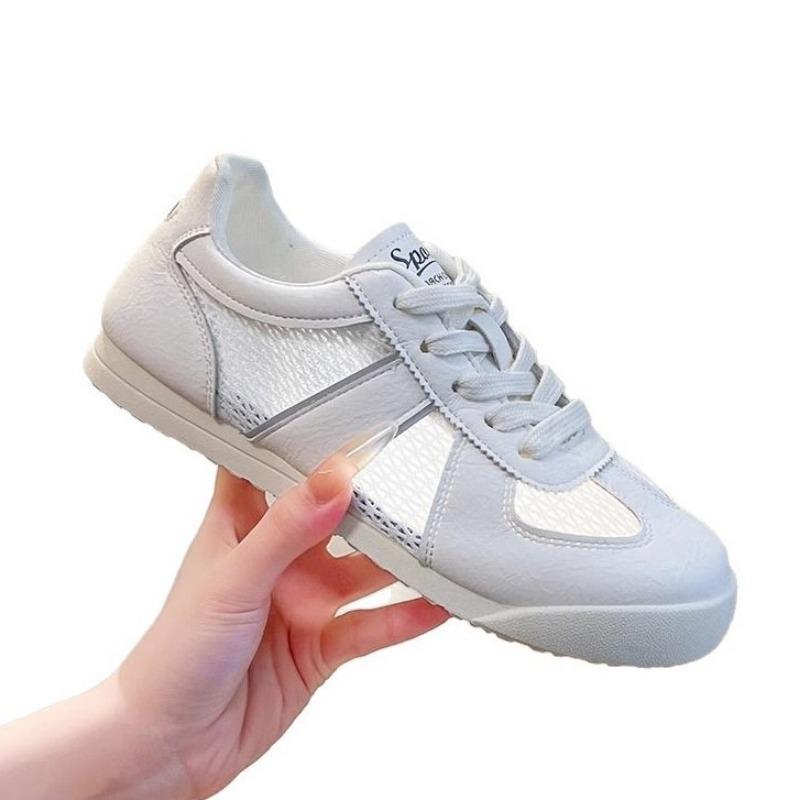 Spring new retro versatile leather breathable little white shoes women's soft sole