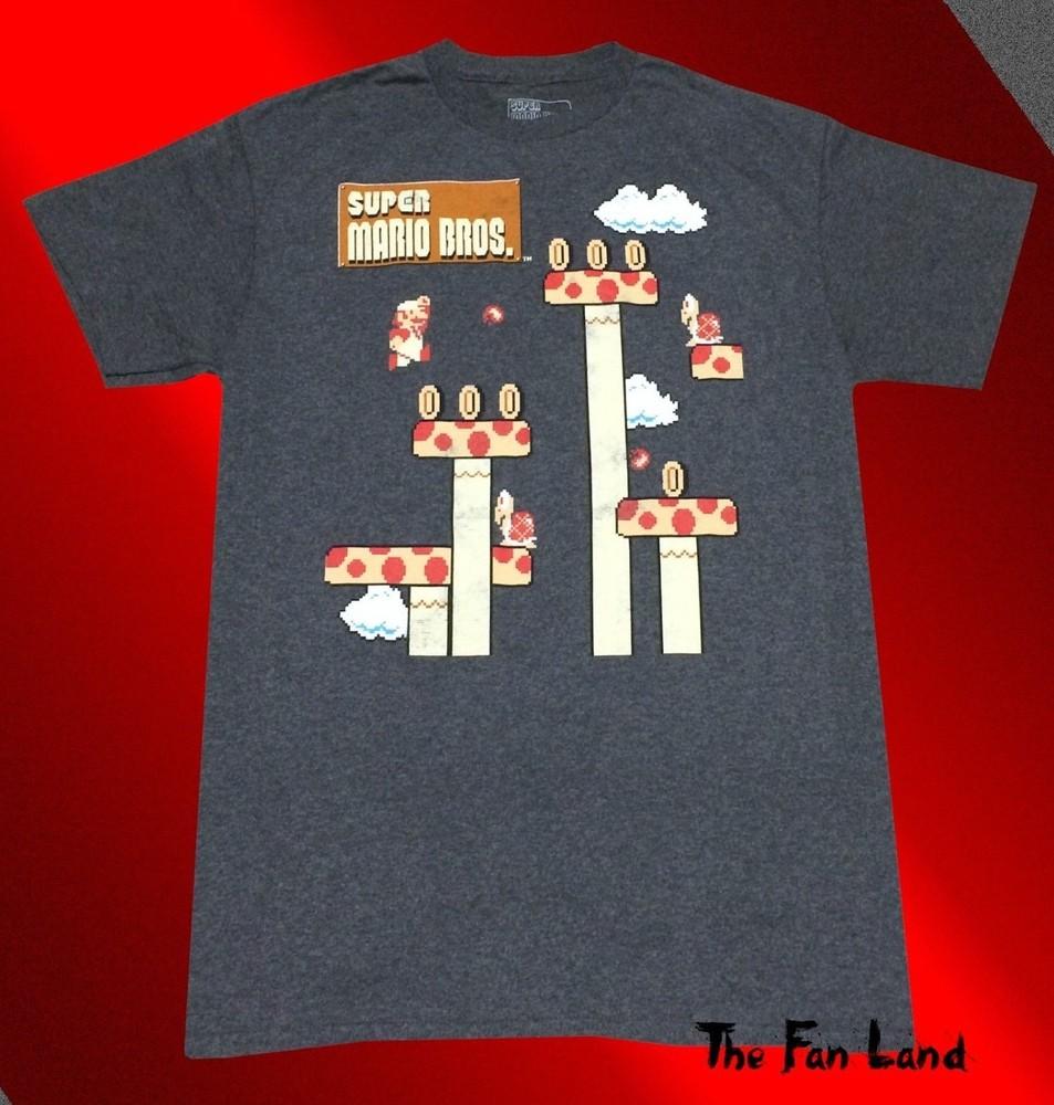 New Nintendo Men's Super Mario Bros Fiery Fire Vintage Unisex T-Shirt