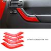 18pcs Red Car Interior Frame Decor Trim Cover For Jeep Wrangler JK 2011-2017