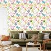Colorful Butterflies and Flowers Wallpaper for Living Room and Bedroom 50x1000